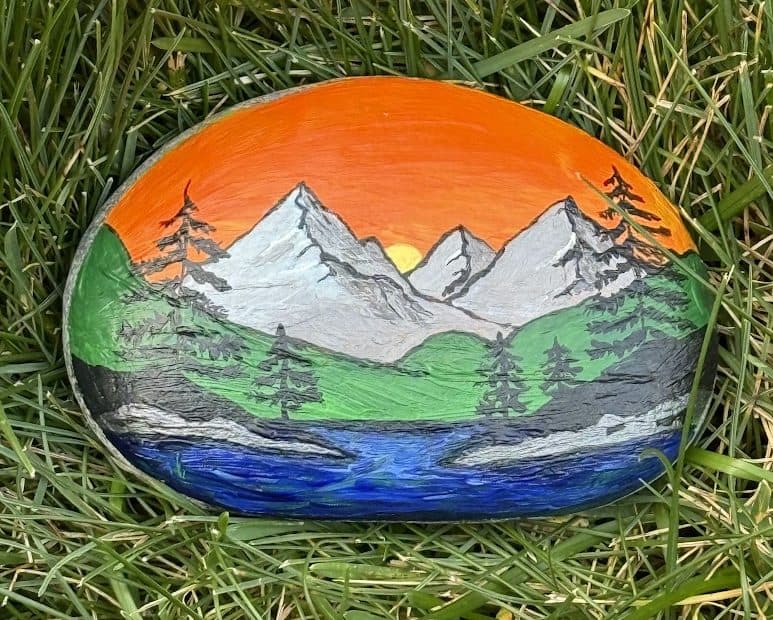 Chelsea, a hand-painted Hitchhiker rock